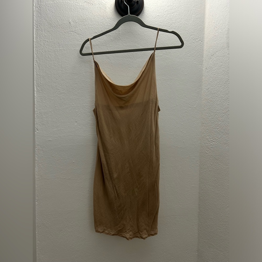 Indah Beige Slip Dress